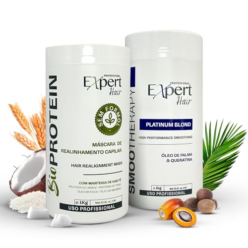 Expert Hair Botox Kit - Thermo-Active, Anti-Frizz Treatment - Natural Look, Keratin for Smoothing and Straightening, 2x 1kg/35.3 oz