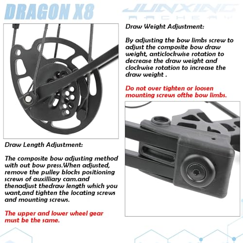 wolfman Archery Compound Bow Set Adults 20-70 LBS, Draw Length 24