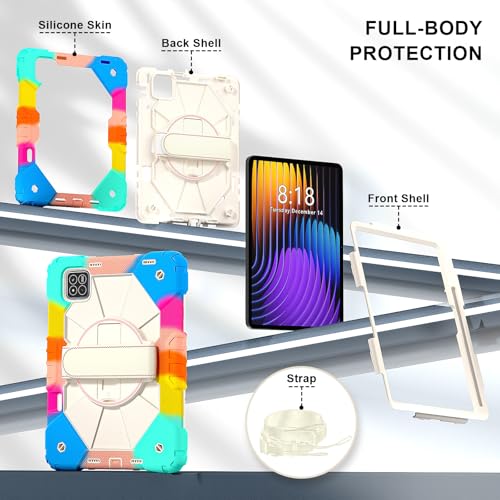 Coque Xiaomi Pad 7 antichoc béquille pivotante et silicone PC - 2