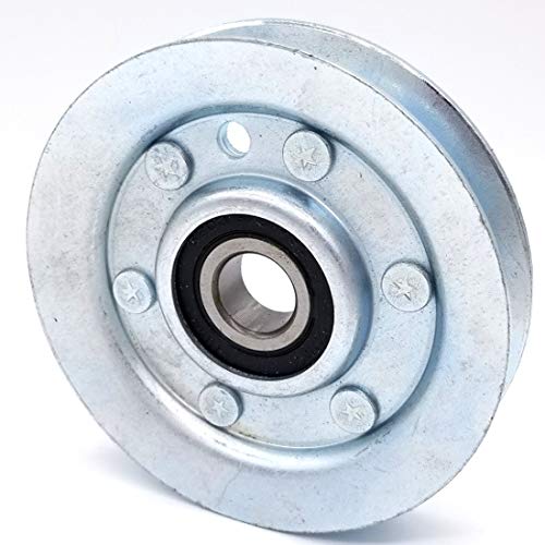 Phoenix Mfg. VGroove Idler Pulley, 3.82'' Diameter, 5/8" Bore, Steel