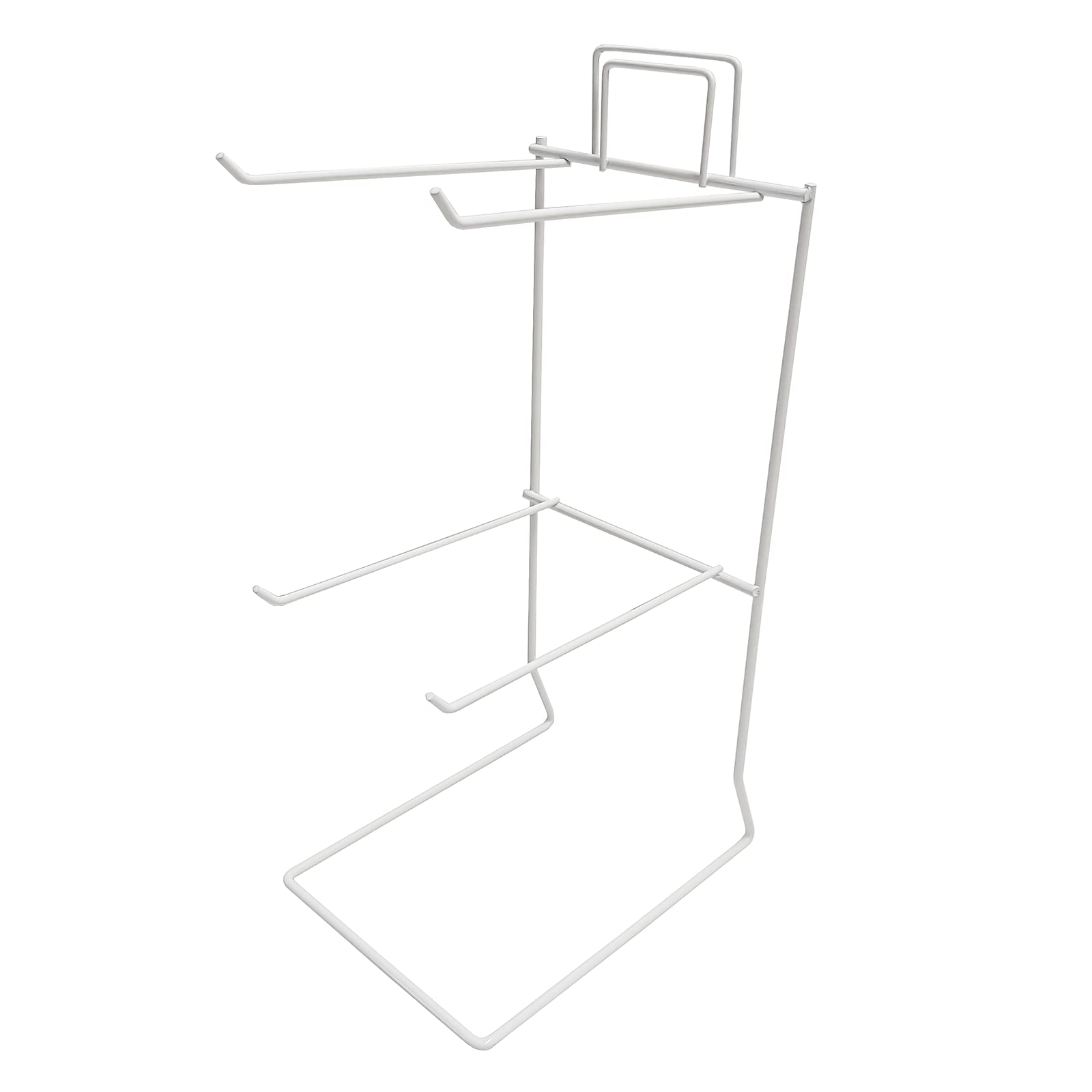 Display Stands White 4 Hook Retail Counter Top Display For Souvenirs, Keyrings Pos Till Point In (J48)