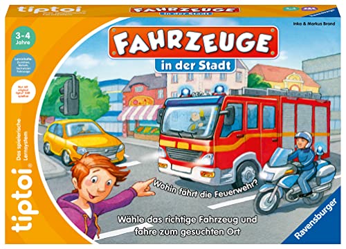 Ravensburger tiptoi Spiel 00127 Fahrzeuge in der Stadt - Lernspiel ab 3...