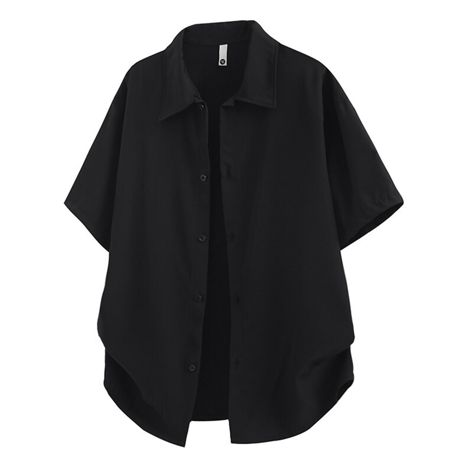 Mens Urban Stylish Dress Shirts Relaxed Fit Casual Work Wrinkle-Free Stretch Button Down Shirt Trendy Streetwear