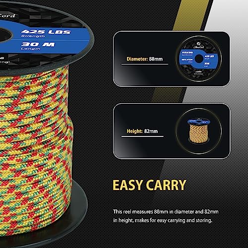 Abma Cord Paracord 425 lbs 3mm 100% Nylon 30M - Vietnam Veteran, Military-vietnam Veteran, 30 Meters - Image 2