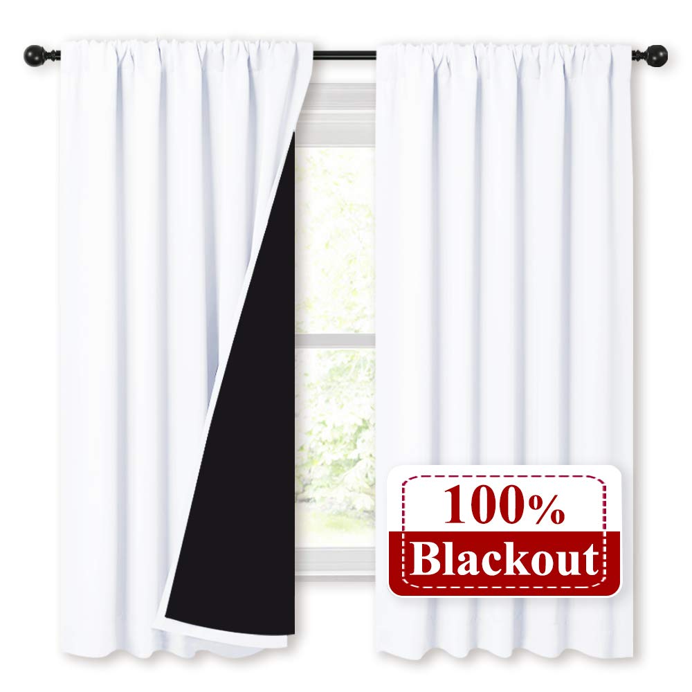 White Blackout Bedroom Curtains Curtains & Drapes 2023