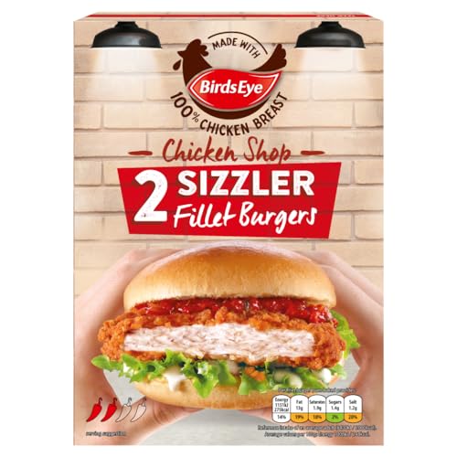 Birds Eye Chicken Shop 2 Sizzler Fillet Burgers, 227g (Frozen)