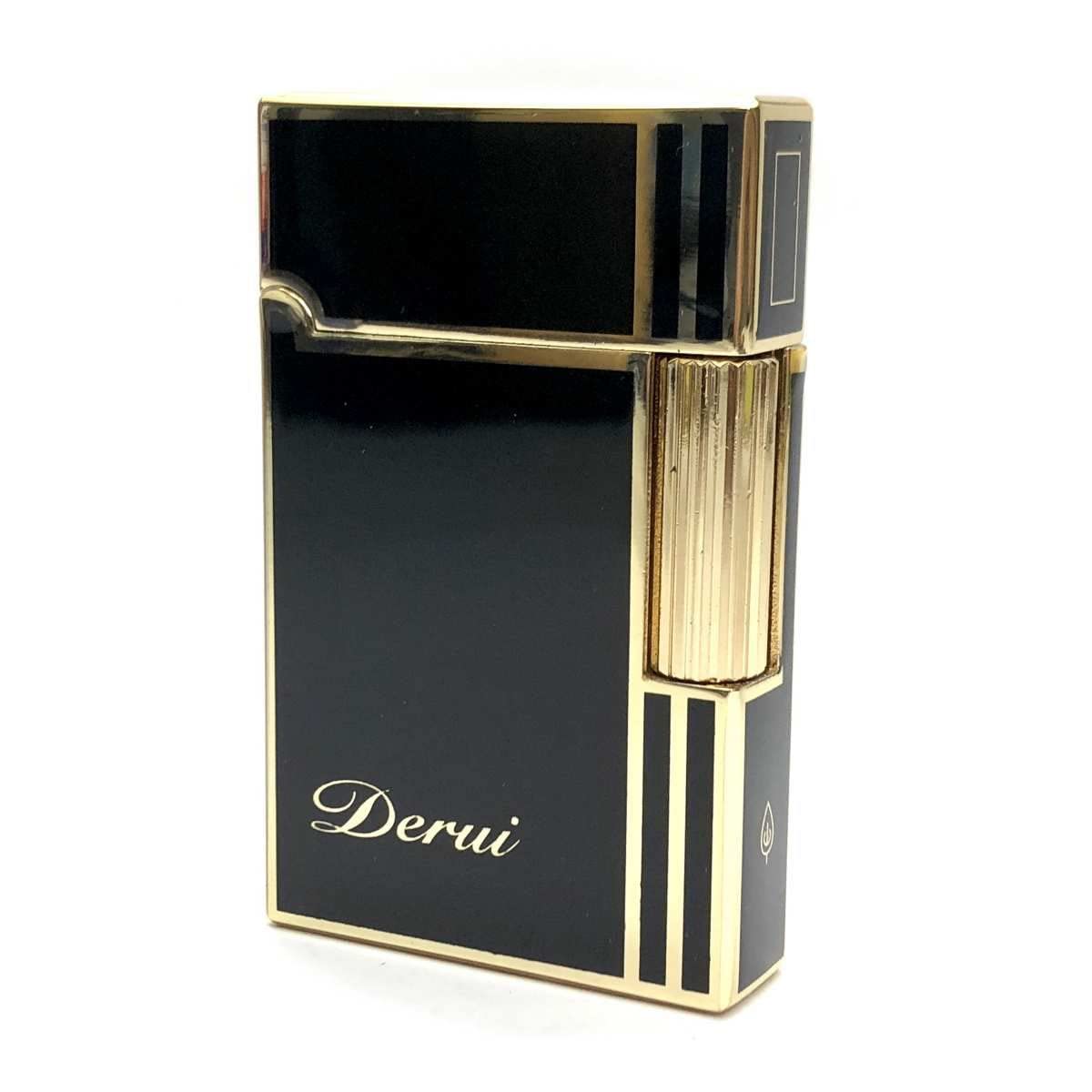 Amazon.co.jp: Derui/デルイ フリントガスライター ゴールド/金 横回し 