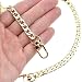 HAHIYO Mini Pochette Purse Chain Strap Slim Wide 7mm for LV Length 15.7 Inches Extra Thick 2.6mm Shiny Gold for Handbag Wallet Clutch Comfortable Flat Metal Strap 1 Pack