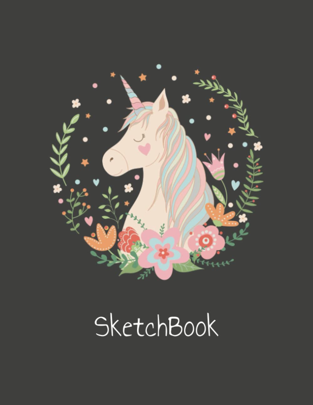 Album de dessin licorne grand format idée cadeau anniversaire fille 110 pages