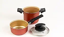 Alumínio Fortaleza 136112 Cuscuzeiro/Caldeirão 12 C/Tpa Vidro, Cereja