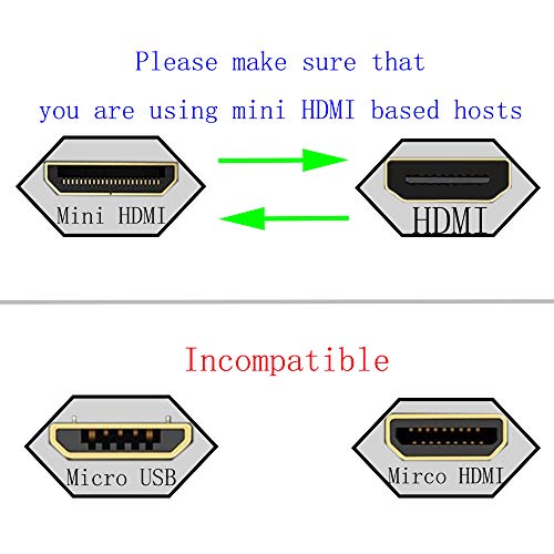 Mini-HDMI-zu-HDMI-Kabel, Mini-HDMI-Stecker, 90 Grad, links und rechts auf HDMI-Stecker, 50,8 cm, 2 Stück - Image 6