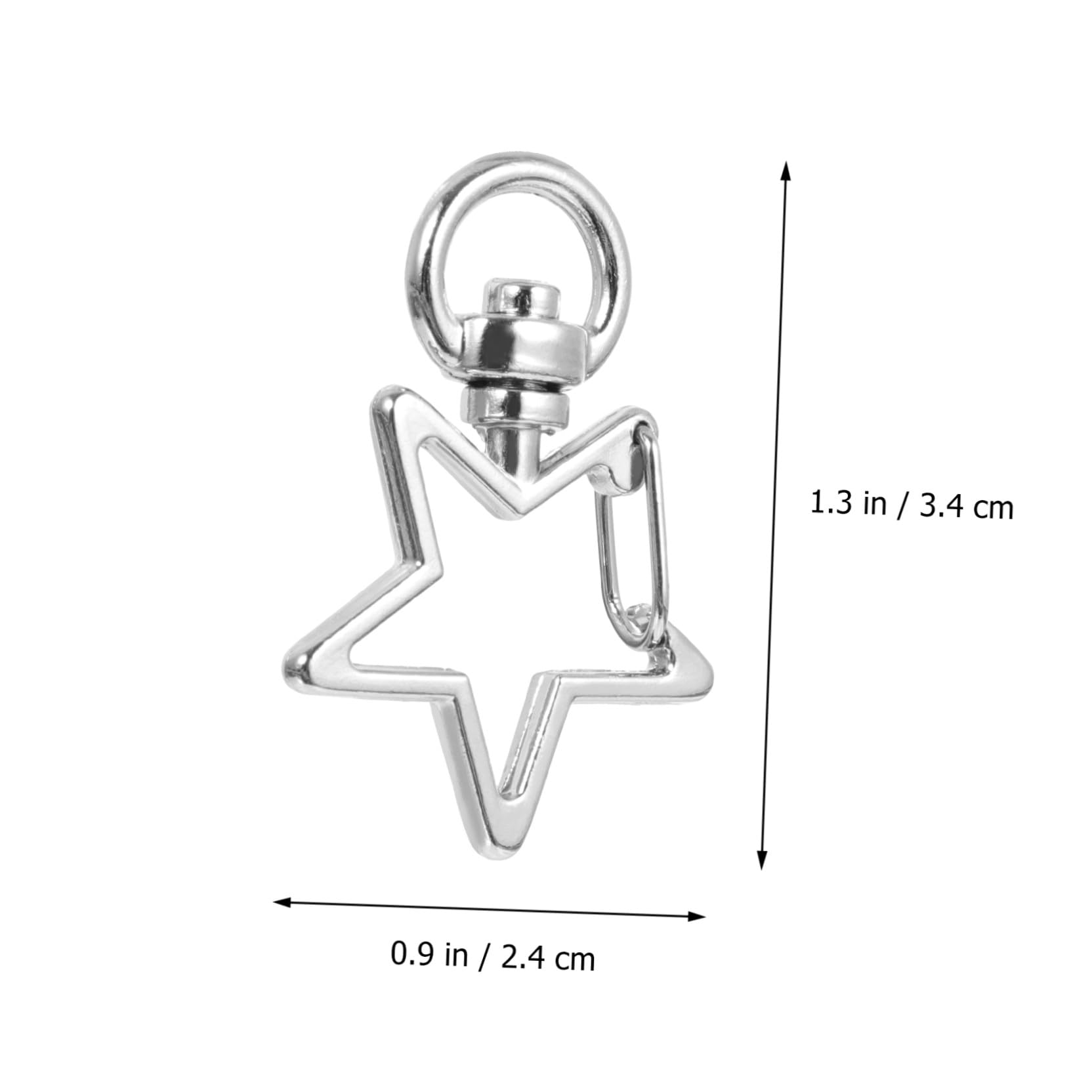 STOBOK 40 Piezas Mosquetón Llavero con Forma Cierre de Langosta Suministros DIY para Manualidades de Joyería y Accesorios de Bolsos Diseño Creativo y Base Giratoria 360° Adorno Artesanal