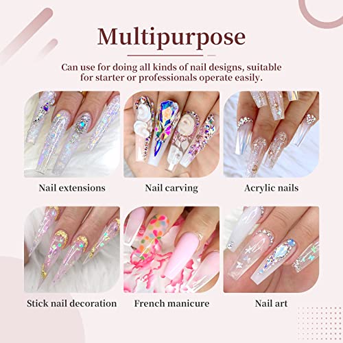 Saviland Clear Acrylic Powder 2.12 Oz Christmas Gift Large Capacity Acrylic Nail Powder Polymer Professional Acrylic Application For Nail Extension French Manicure Nail Carving For Nail Salon Use Home Diy #TOP30