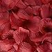 Super Z Outlet Silk Fabric Flower Mini Rose Petals for Weddings (1000 Pieces) (Red)