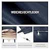 befen Echtleder Handtasche Damen Groß Shopper Tasche, 15,6 Zoll Laptoptasche, Leder Tote Bag Aktentasche Lehrertasche mit Laptopfach, Mode Schultertaschen für Business Büro Schule, Blau #3