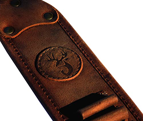 Herte Leather Rifle Sling Padded Comfortable Wide Gun Strap For 1 Inch Swivel Shooting Hunting Vintage Brown Adjustable #TOP4