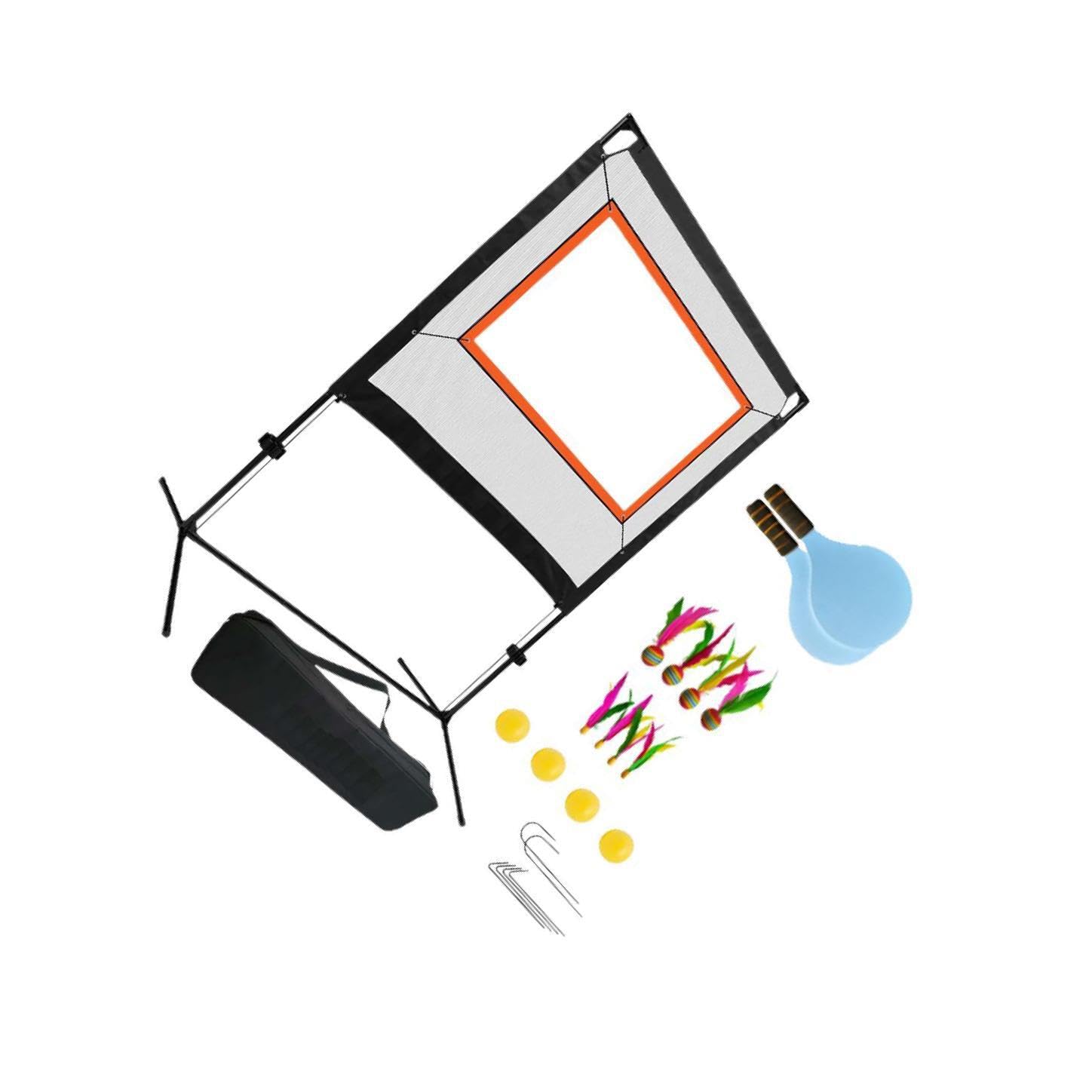Set di Rete da Badminton Facile da installare con Racchette e volani, Versatile Esperienza di Gioco in Spiaggia e in Giardino, Pratica per Adulti, Set
