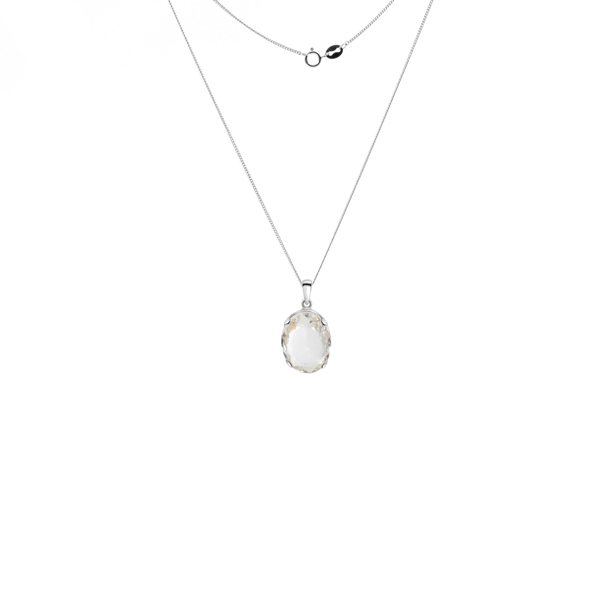 Cuban Link Curb Chain 1,0mm Halskette 925 Sterling Silber Bergkristall Anhänger Damen/Herren Schmuck