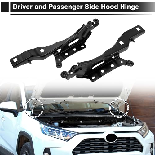 RATCHROLL Front Driver and Passenger Side Hood Hinges for Ford F-150 2015-2020 Front Bonnet Bracket No.FL3Z16796B/FL3Z16797B Iron 1 Pair by RATCHROLL - Image 2