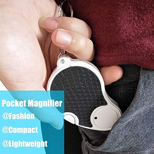 Magnifying Glass With Light, Lighted Magnifying Glass, 5X Handheld Pocket Magnifier Small Illuminated Folding Hand Held Lighted Magnifier For Reading Coins Hobby Travel - 45 Mm Diameter #TOP2
