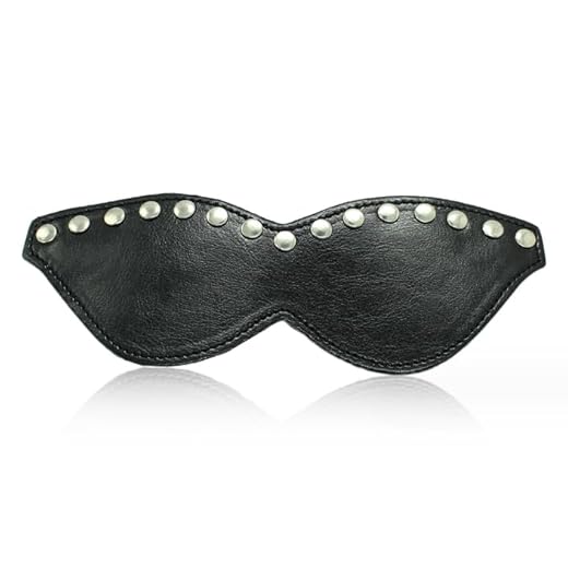 Adjustable Spiked Leather Eye Mask