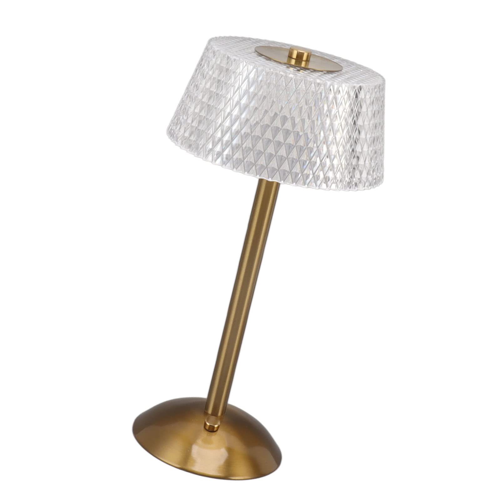 Lampe de table à LED, lampe de table de chevet portable en métal acrylique de 3 couleurs claires pour chambre d'enfant