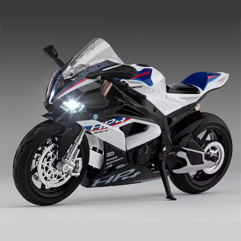 Image of 1:12 Scale HP4 Race Diecast Motorcycle Model - Realistic Collectible Toy Bike, Kickstand & Detailed Graphics - Perfect for Collectors & Gift for Bike Lovers(Assorted Colours)
