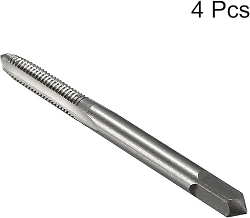 Miniatura 9 de uxcell 4 unids roscas métricas M6 x 1 H2 de acero de alta velocidad flautas rectas máquina roscado roscado herramientas de reparación