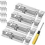 【Hervorragende Qualität】Alle Metallkonstruktion, der Verdicken Türriegel hochwertigem 304 Edelstahl gefertigt, der rostfrei, korrosionsbeständig, robust und langlebig ist, damit der Metall-Türriegel lange Zeit verwendet werden kann, ohne seine Eigenschaften zu verlieren.