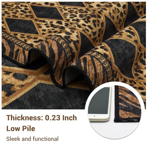 Tapete Decorativo Leopardo 9'x12' Antideslizante Lavable miniatura 3