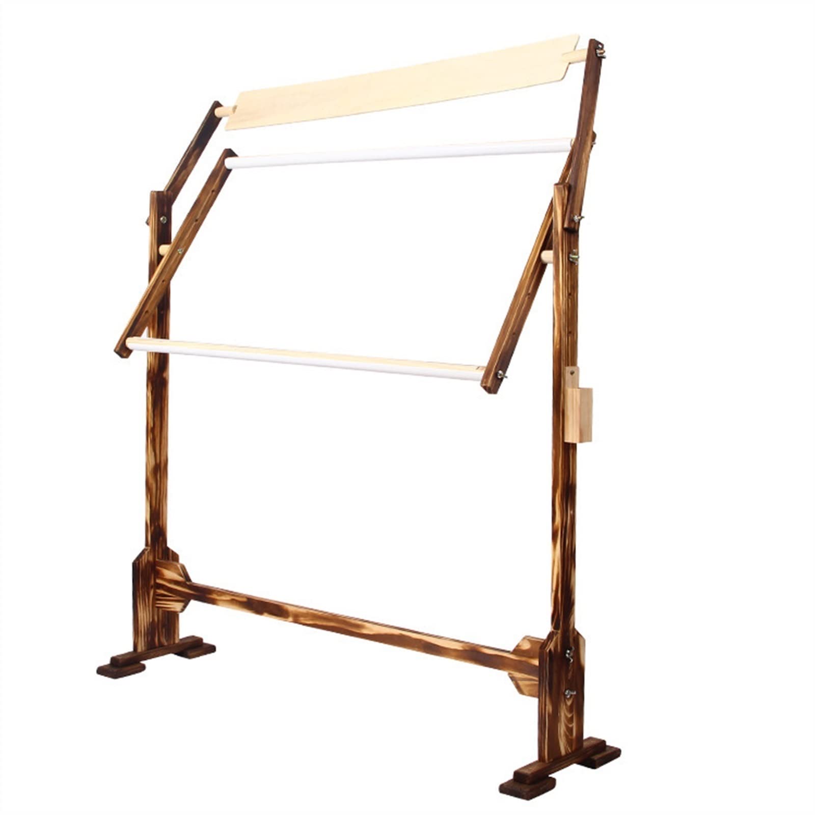 Verstellbarer Stickrahmenständer, professioneller Stickständer, Kreuzstichrahmen, Bodenständer, Stickrahmen aus Holz, freihändiger Handquiltrahmen für Kreuzstich-Handarbeiten