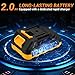 DEKOPRO Cordless Impact Wrench 1/2 Inch 350N.m 20V Brushless Impact Gun with 2x2.0Ah Batteries, 3-Speed Impact Driver for Automotive Repair,Tire Change,Construction & DIY Projects