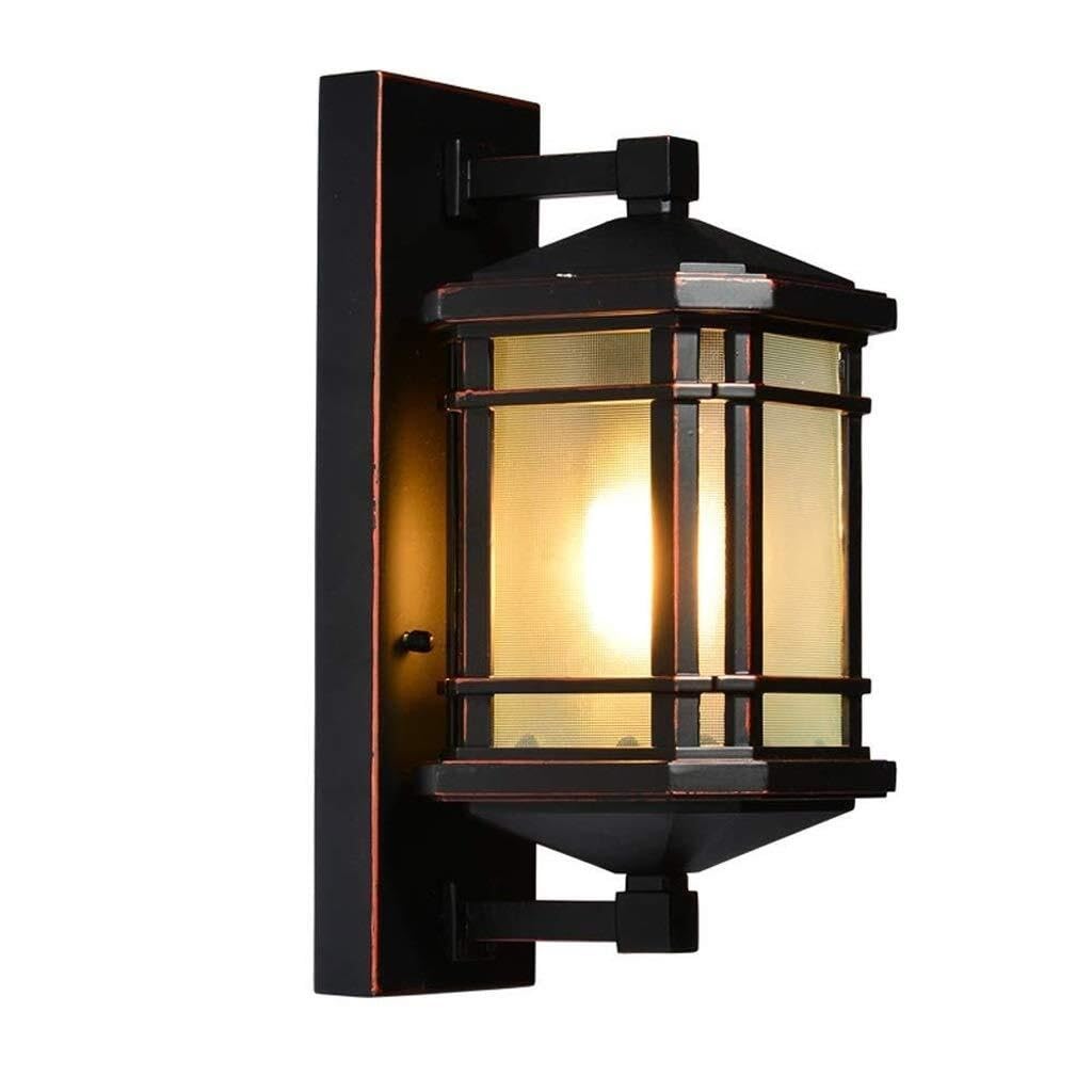 CVdrtyED Outdoor Wall Lights Aluminium Outdoor Wall Sconce Waterproof Exterior Light Glass Garden Lamp for Balcony Aisle Corridor Durable Porch