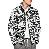 Superdry Jacke Herren Double Zip Fuji Snow Camo, Größe:XL