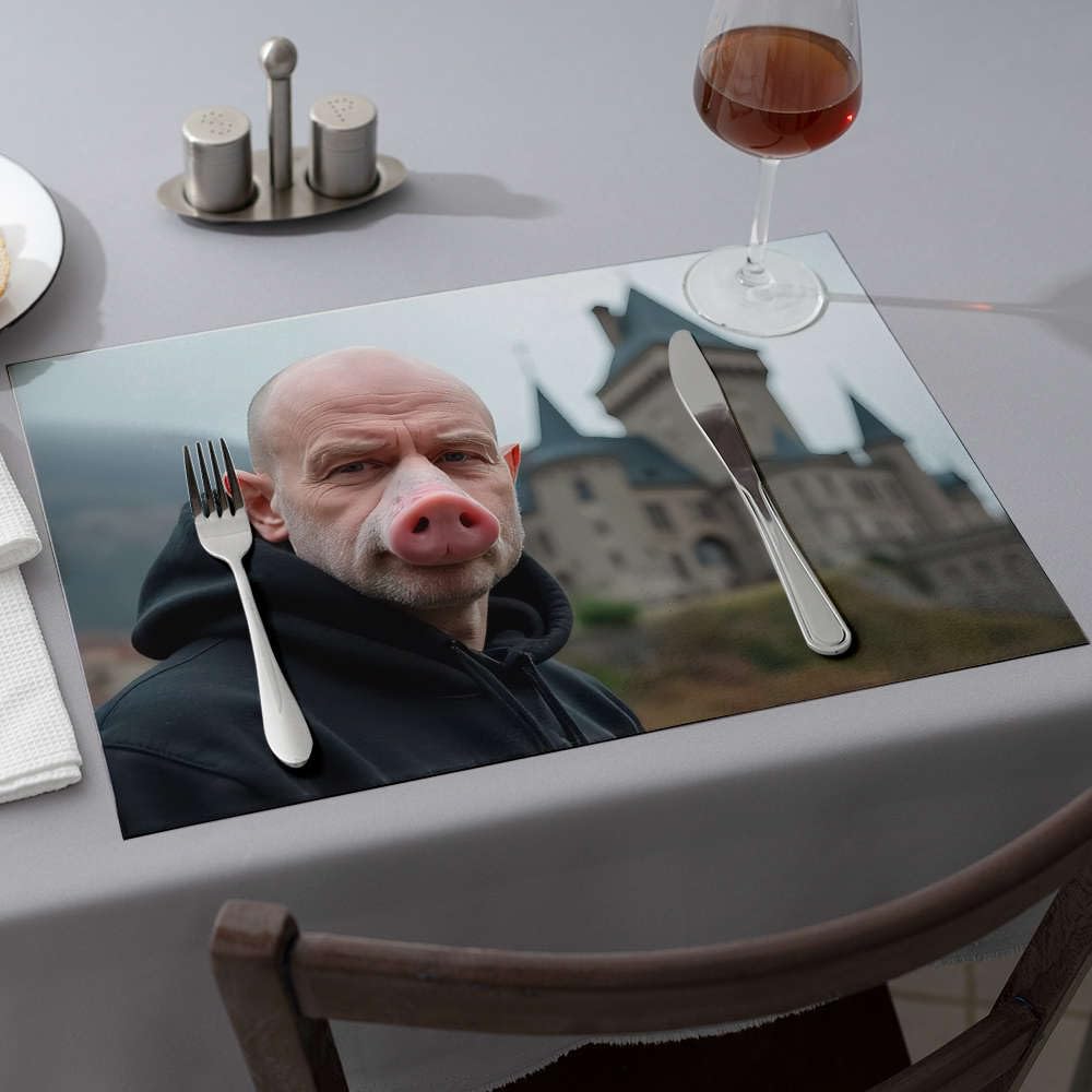 Chemin de table d'été pour repas en terrasse et grand château