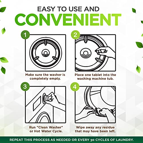 image for Renuv Heavy Duty Washing Machine Cleaner and Descaler - Deep Cleaning 