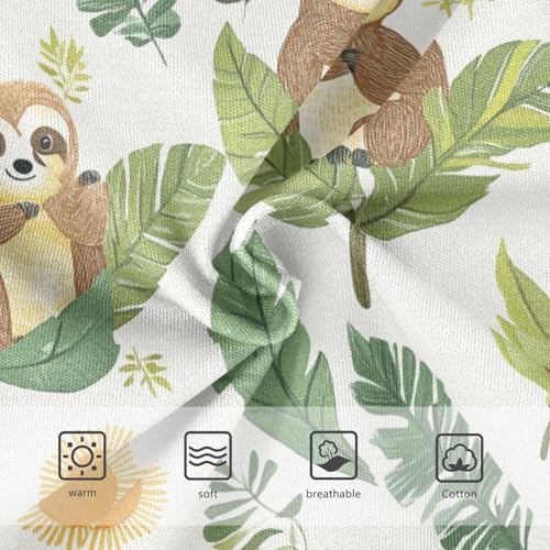 Wusikd Cute Sloth Girls' Underwear Cotton Leaves Girls Briefs Soft Toddler Underwear 2T3