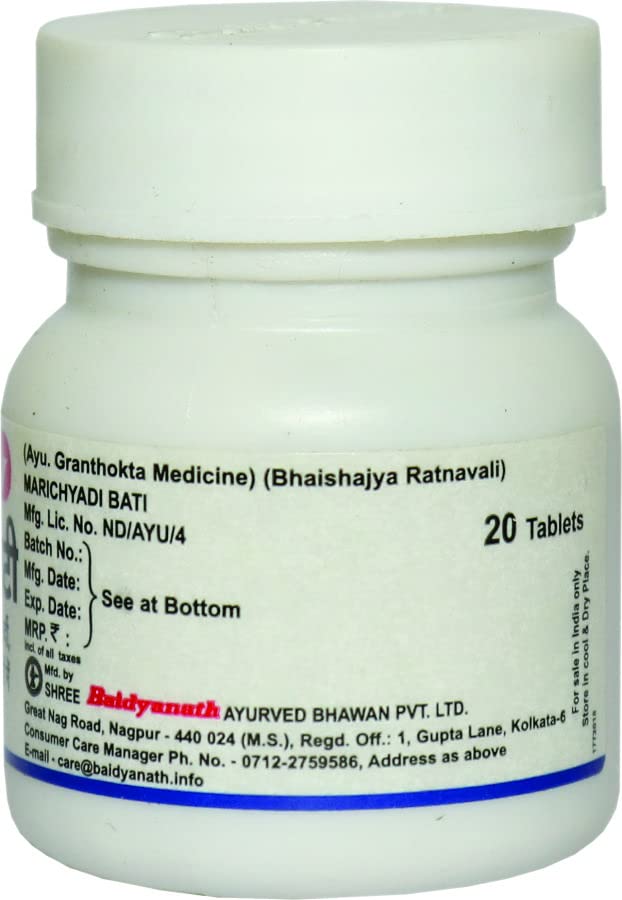 Image of Baidyanath Asli Ayurved Marichyadi Bati-20 Tab (Pack Of 3)