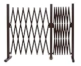 Absperrgitter HWC-B34, Zaun Schutzgitter Scherengitter Trenngitter, Alu ausziehbar braun - Höhe 103cm, Breite 52-400cm