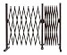 Absperrgitter HWC-B34, Zaun Schutzgitter Scherengitter Trenngitter, Alu ausziehbar braun - Höhe 103cm, Breite 52-400cm