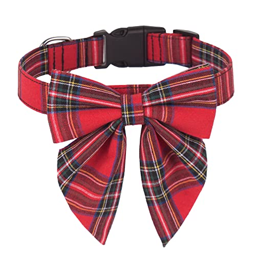 ADOGGYGO Christmas Dog Collar with Bow