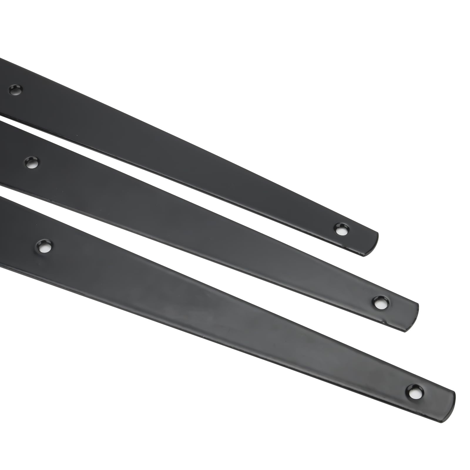 6 Pack 12 Inch T Hinge, 300mm Black T Strap Hinges, Metal Tee Hinges with Screws for Shed Doors Barn Gate - Image 4