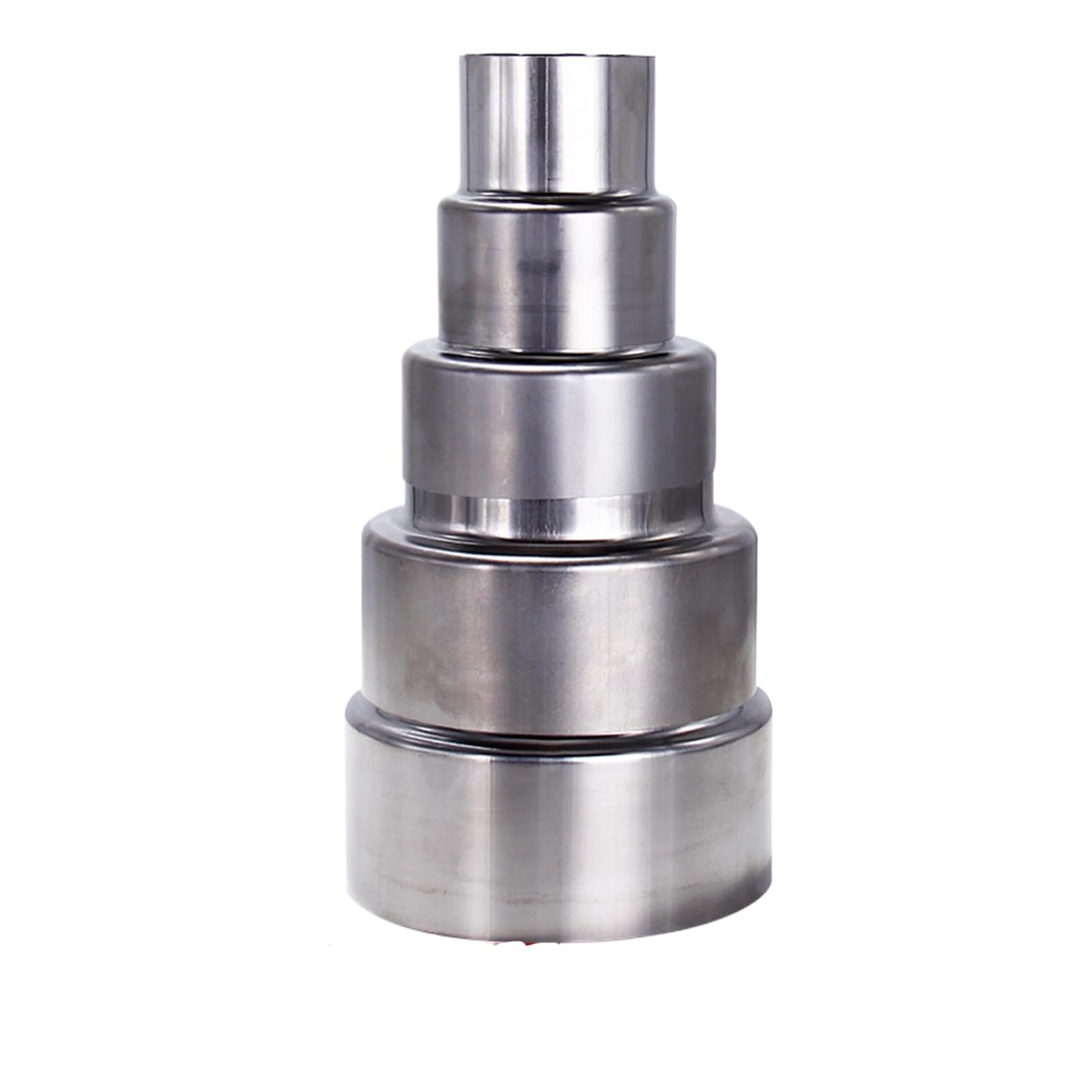 BBTISG Stainless Steel Flue Liner Reducer, Chimney Flue Liner Adaptor Tubing Connector Chimney Adaptor Stove Pipe Heat Resistant Chimney Increasing Adapter (Ø110mm/Ø50mm)