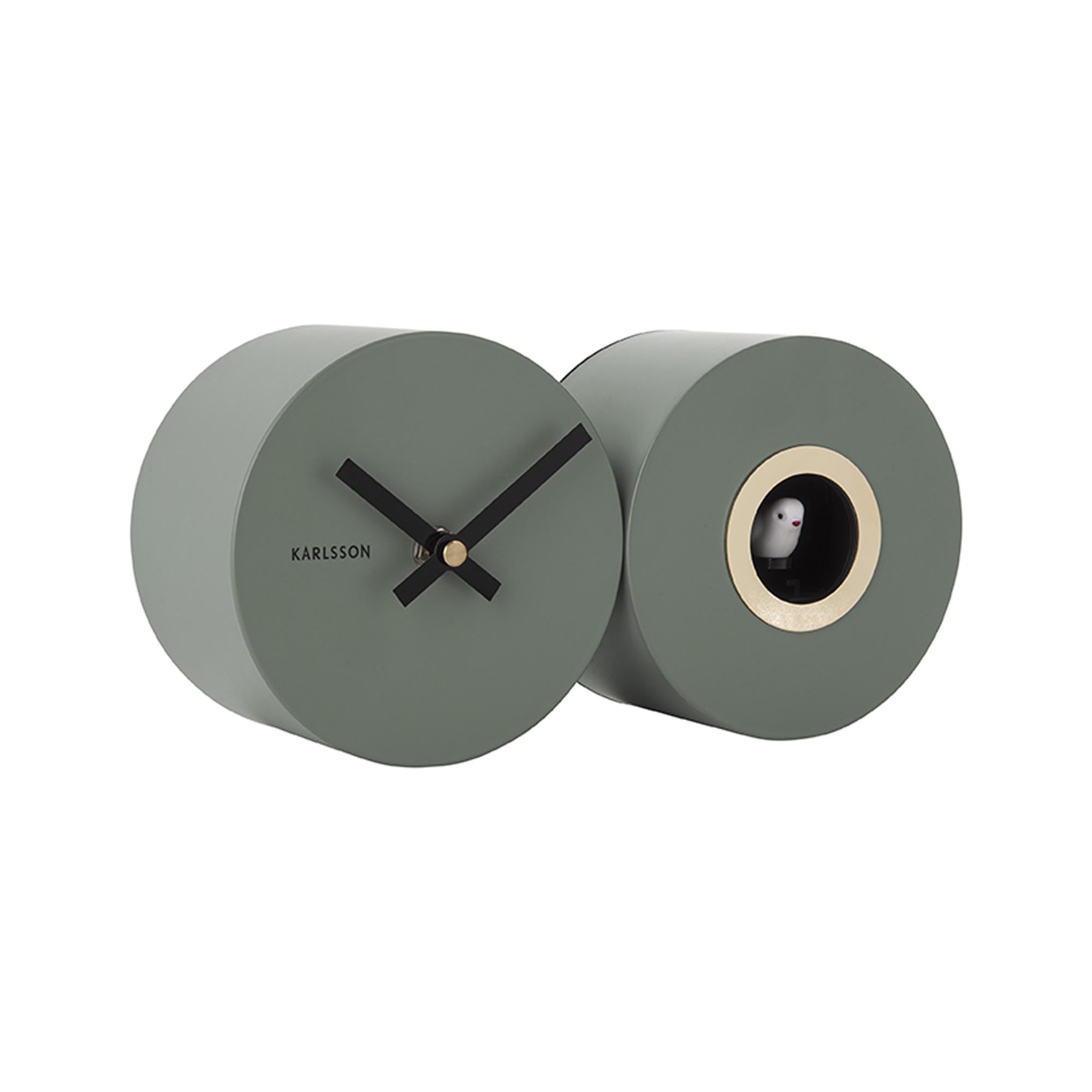 Karlsson KA5789GR Wall Clock Cuckoo Duo Jungle Green