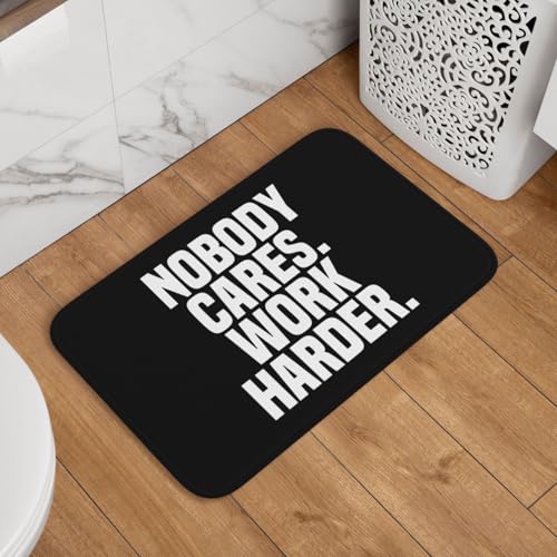 Alfombra A Nadie Le Importa Trabajar Más Duro Duradera Alfombra Entrada Interior Fino Tapete Felpudo Entrada para Casa Oficina Balcón 60X40Cm