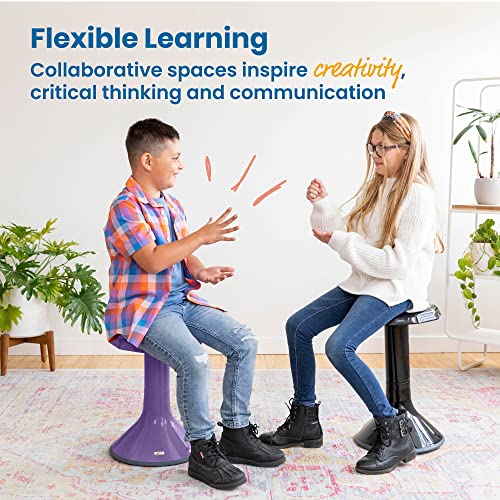 Ecr4Kids Ace Active Core Engagement Wobble Stool, 18-Inch Seat Height, Flexible Seating, Eggplant #TOP4