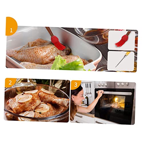 STOBAZA Complete Turkey Baster Kit Baster Brush Injector Seasoning Tube Heat Resistant Silicone Dripless Bbq Tool