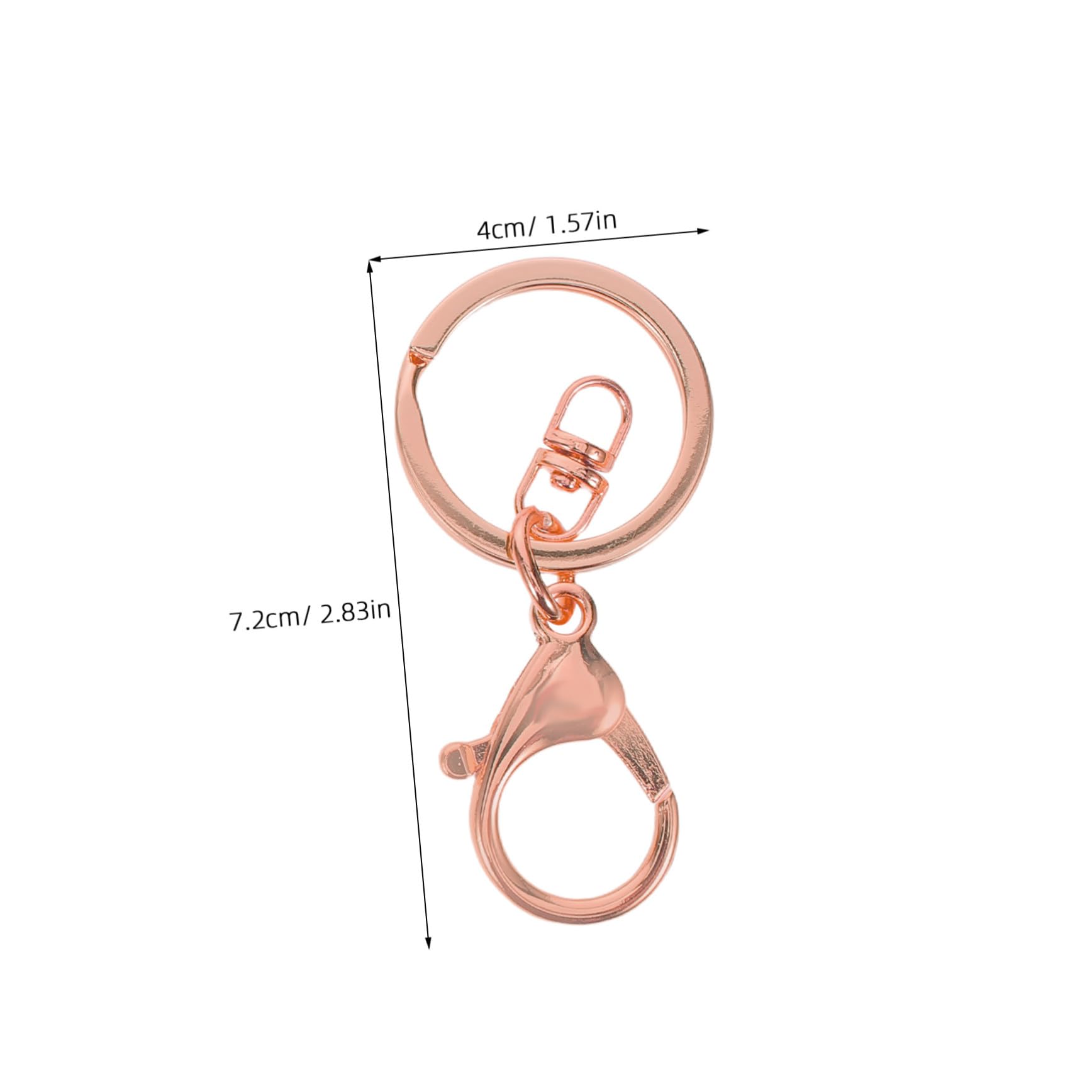 20pezzi Ganci Moschettone in Metallo Clip Grilletto Girevole per Portachiavi Artigianato Ciondoli per Borse Disponibili in Oro Rosa Oro Scuro e Argento