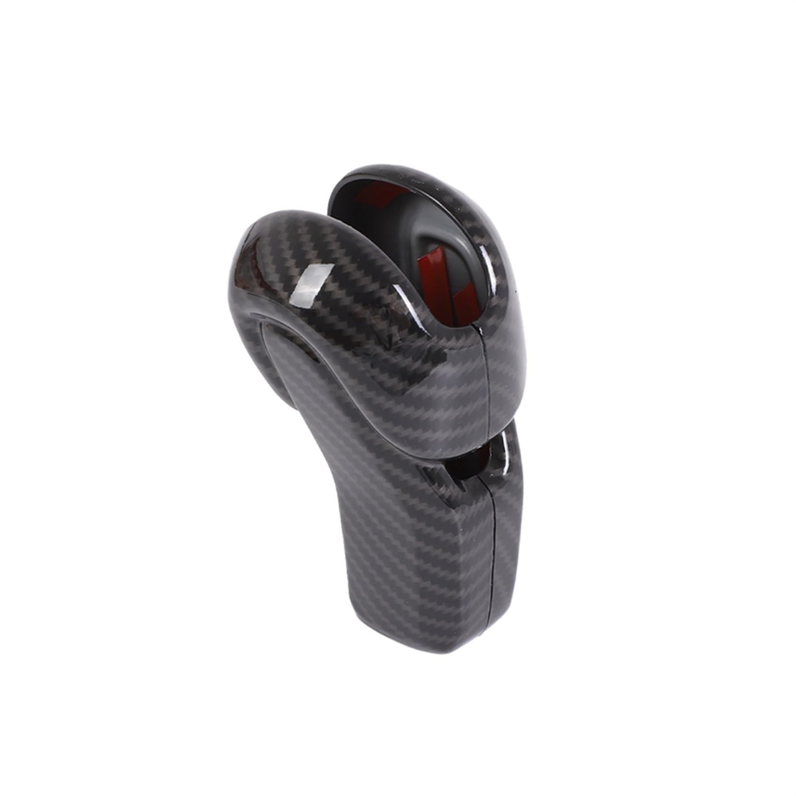HRTSDNLC Automotive Components ABS Carbon Fiber Car Gear Head Shift Knob Handle Cover Trim Sticker for Porsche Macan 2022-2023(Carbon Fiber)