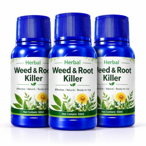 Image of Weed & Root Killer Liquid for Garden & Outdoor Use | Ready-to-Use Natural Weed Control Solution | Fast-Acting Formula for Unwanted Grass Weeds & Roots (Pack of 3)